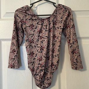 Bailey’s Blossoms 🌸 Toddler Girl Floral Mauve Pink Long Sleeve Leotard Size 3T